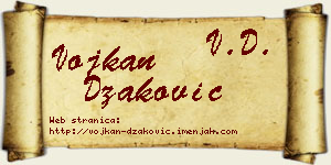 Vojkan Džaković vizit kartica